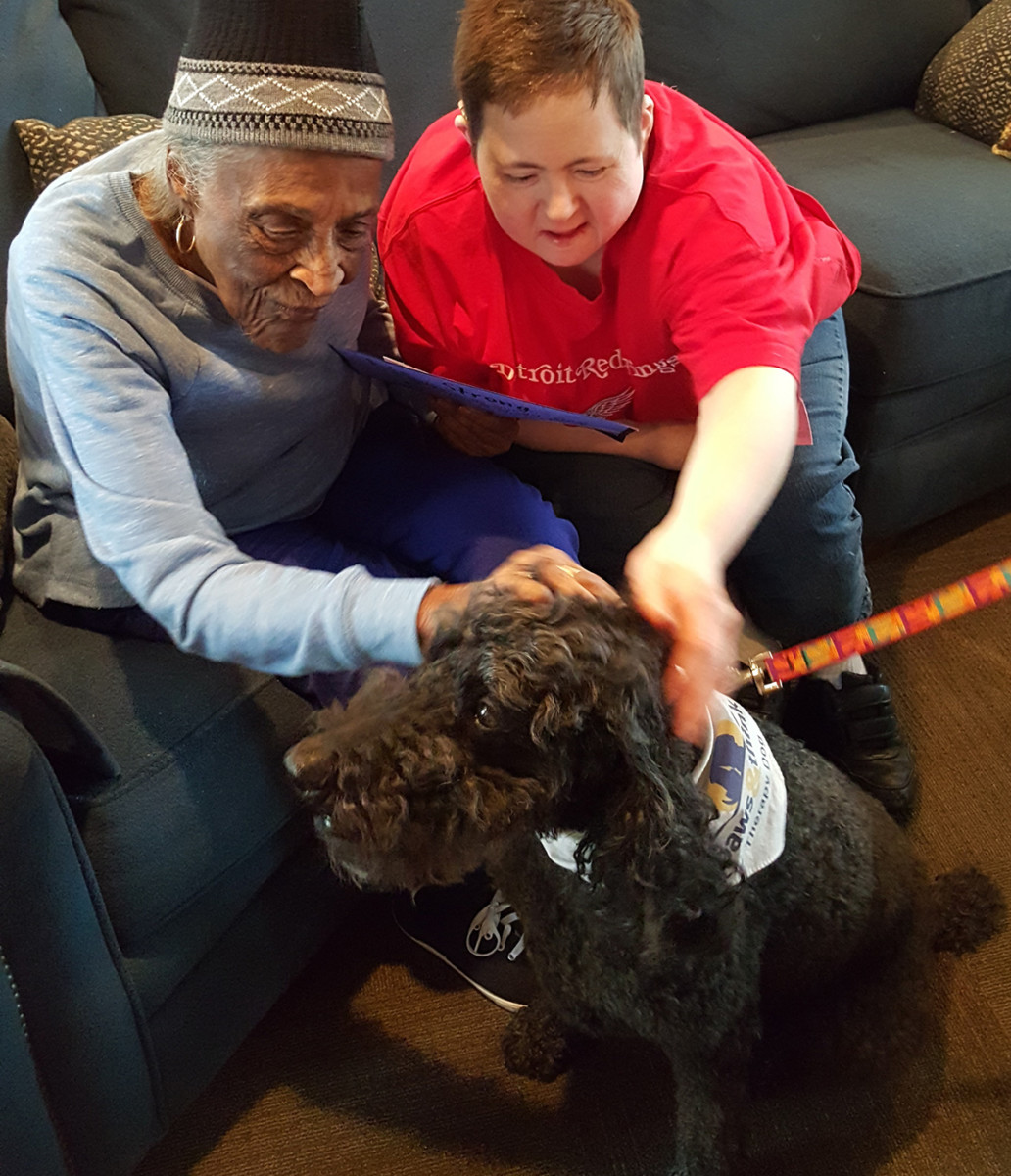 Therapy Dog at Joy's House